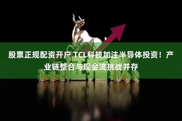 股票正规配资开户 TCL科技加注半导体投资！产业链整合与现金流挑战并存