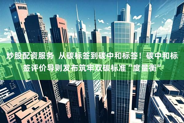 炒股配资服务  从碳标签到碳中和标签！碳中和标签评价导则发布筑牢双碳标准“度量衡”
